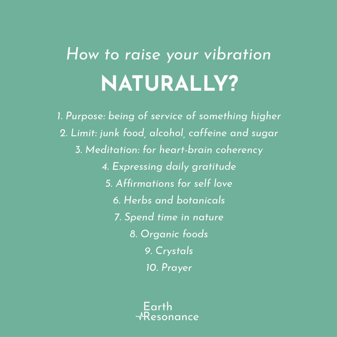 How to lift your vibration directly - Earth Resonance